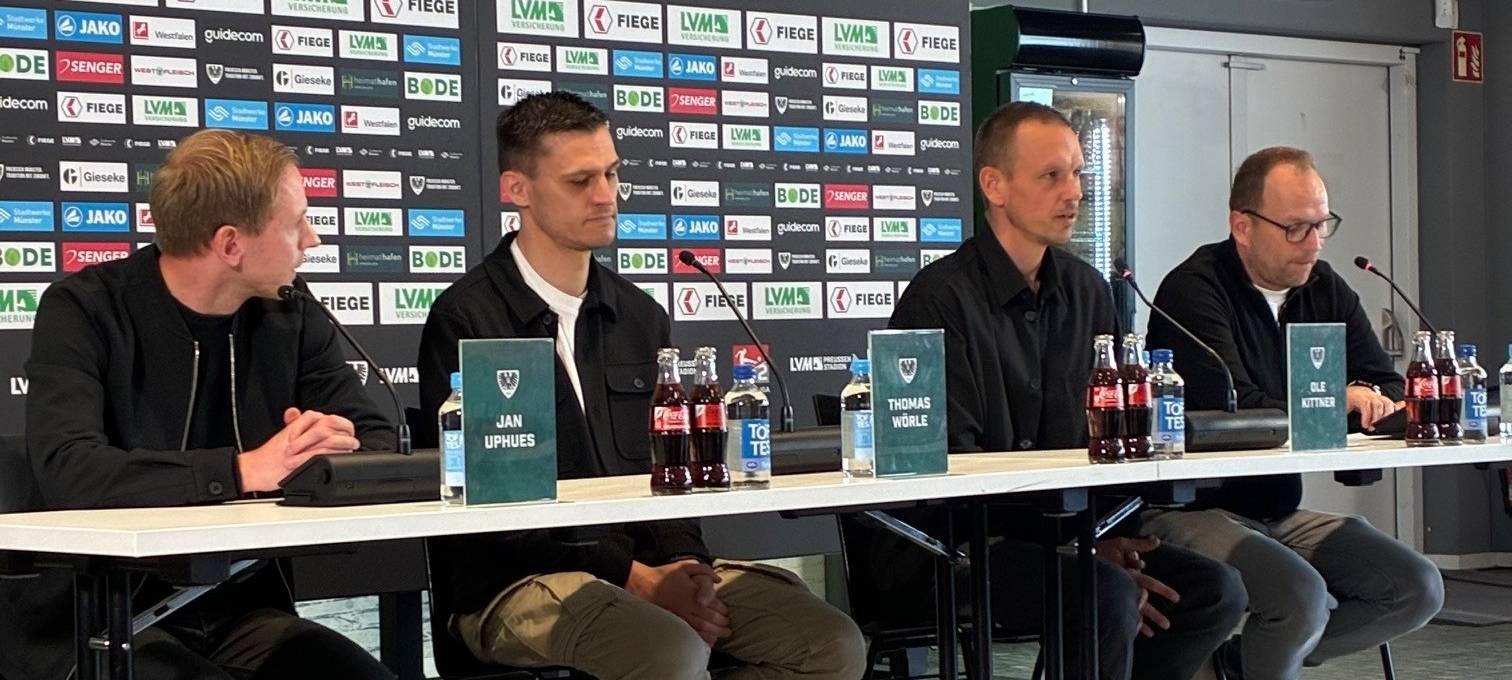 Der SC Preußen Münster hat Thomas Wörle als neuen Cheftrainer verpflichtet. Heute (19.05.) wurde er auf der Pressekonferenz vorgestellt.