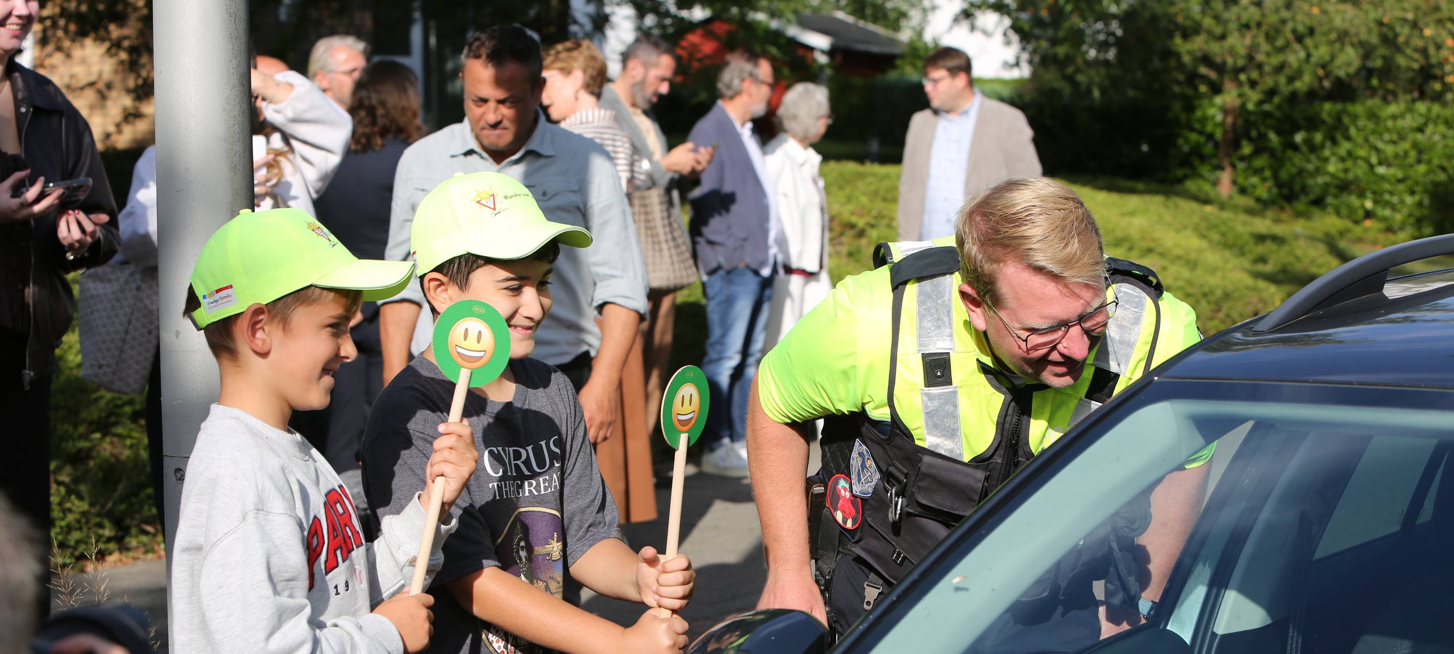 Start der Schulwegaktion "Münster sieht gelb"